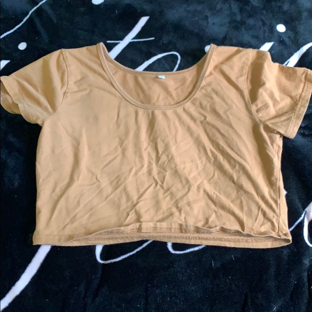 LIGHT BROWN CROP TOP